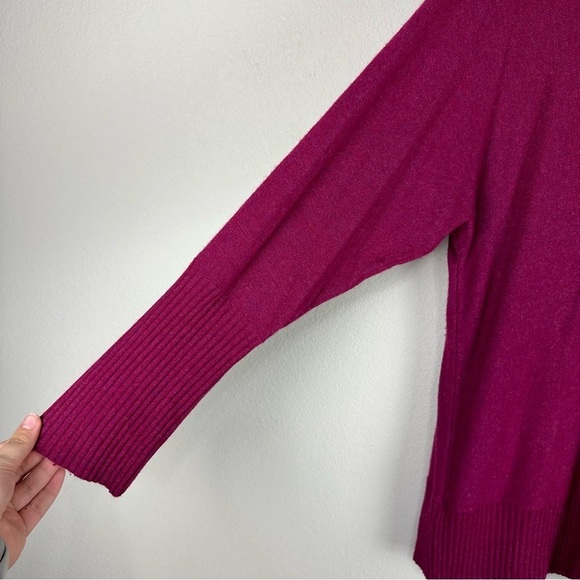 Bryn Walker Pink Purple Lambswool Cashmere Angora Blend Lagenlook Top Top Medium - Picture 2 of 6